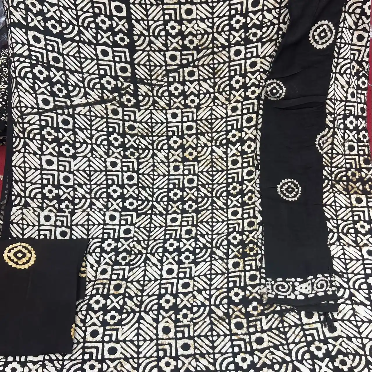Midnight Mosaic Cotton Suit Set