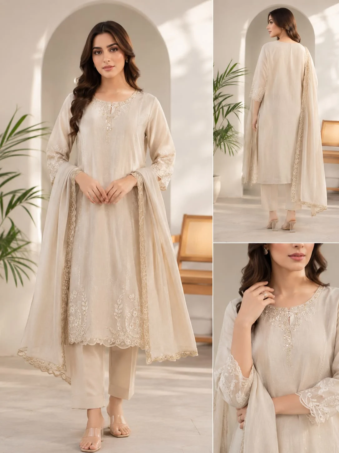 Elara Embroidered 3-Piece Set
